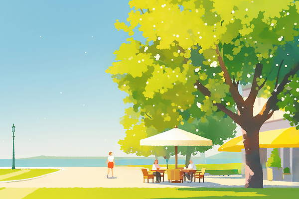 JPG 나무 공원 음료 컬러 일러스트 자연 바람 휴식 대화 여러명 해변 일상 여름 햇빛 평화 카페 발코니 저녁 즐거움 외출 국내일러스트 자연요소 식물 계절 공공시설 감정 바다 다수 컨셉 날씨 말하기 사람 라이프 태양 상점 야간 생태계 파일형식