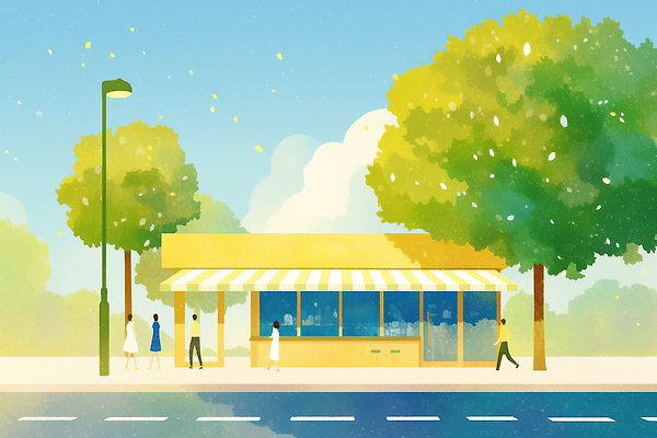 JPG 나무 감정 일러스트 자연 하늘 바람 거리 건강 대화 풍경 여러명 일상 여름 햇빛 노란색 걷기 상점 시민 뷰티풀 국내일러스트 자연요소 식물 계절 컬러 다수 모션 날씨 말하기 사람 라이프 태양 생태계 국민 파일형식