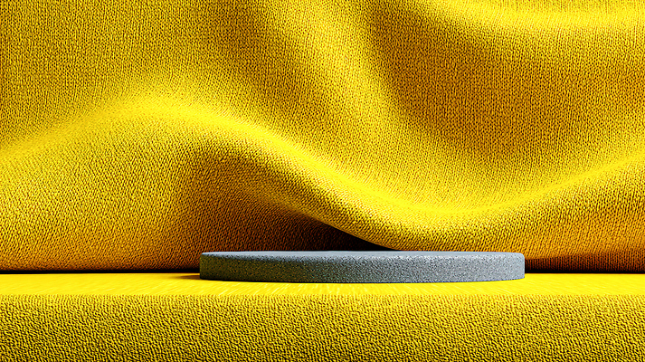 JPG 편집이미지 디자인 컬러 백그라운드 따뜻함 노란색 회색 원형 오브젝트 질감 장면 조화 구김 단순화된 포디움 이미지편집 AI컴퓨터그래픽 AI콘텐츠 도형 모션 무대 파일형식