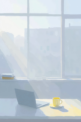 JPG 커피 일러스트 창문 탁자 아침 따뜻함 일상 책 노트북 학습 사무실 햇빛 고요 방 작업 우아함 커피잔 집중 조용 국내일러스트 AI일러스트 AI콘텐츠 주간 교육 음료 가구 컨셉 비즈니스 잔 라이프 전자제품 태양 파일형식
