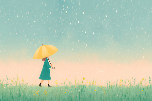 JPG 꽃 감정 여유 일러스트 우산 자연 하늘 나뭇잎 소녀 잔디 초원 여름 노란색 평화 걷기 산책 물방울 비 비타민 뷰티풀 국내일러스트 자연요소 식물 계절 여자 어린이 컬러 컨셉 잎 모션 날씨 휴식 생태계 영양소 파일형식