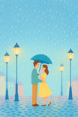JPG 커플 응시 행복 가로등 일러스트 우산 조명 거리 따뜻함 사랑 평화 만남 도시 비 저녁 빗방울 감성 순간 국내일러스트 자연요소 시선 공공시설 감정 컨셉 관계 날씨 비_날씨 야간 파일형식