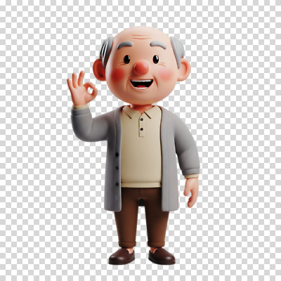 편집이미지 캐릭터 손 할아버지 행복 가족 따뜻함 표정 웃음 사람 손짓 귀여움 백발 인사 PNG 긍정적 헤어스타일 노년 남자 감정 컨셉 관계 모션 신체부위 예절 파일형식