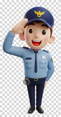 편집이미지 캐릭터 디자인 어린이 포즈 유니폼 웃음 안전 표현 인사 경찰 PNG 직업 옷 표정 사람 예절 파일형식