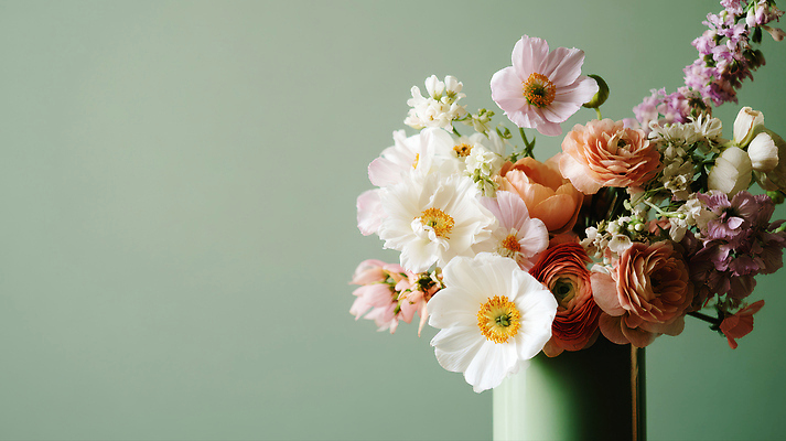 JPG 식물 편집이미지 꽃 행복 화분 분홍색 백그라운드 자연 장식 초록색 꽃병 봄 흰색 화사함 조화 뷰티풀 플로리스트 편집실사 AI포토 AI콘텐츠 직업 계절 감정 컬러 컨셉 CG 생태계 파일형식