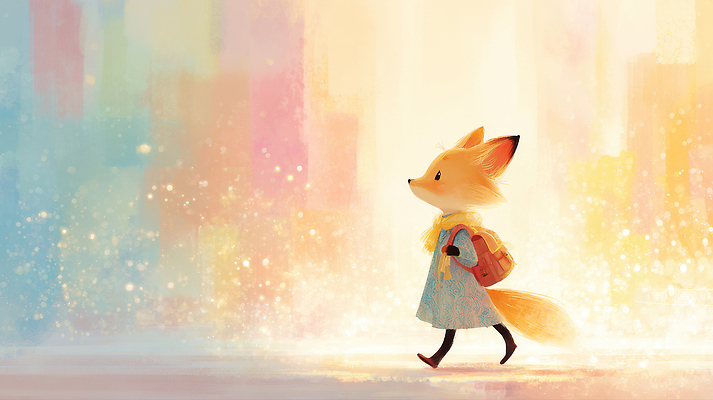 JPG 캐릭터 감정 컬러 백그라운드 일러스트 모션 자연 이야기 풍경 소녀 빛 귀여움 산책 표현 포근함 여우 조화 상상력 환상 국내일러스트 AI일러스트 AI콘텐츠 여자 어린이 컨셉 포유류 휴식 감각 생태계 파일형식