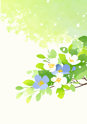 JPG 식물 디자인 꽃 화초 잎 일러스트 자연 생명 아침 풍경 햇빛 봄 화사함 조화 만개 뷰티풀 산뜻 색감 생동감 국내일러스트 AI일러스트 AI콘텐츠 주간 계절 컨셉 태양 생태계 파일형식