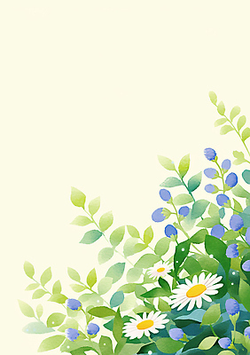 JPG 식물 꽃 컬러 백그라운드 잎 일러스트 자연 생명 풍경 초록색 여름 햇빛 평화 환경 원예 조경 조화 뷰티풀 국내일러스트 AI일러스트 AI콘텐츠 계절 컨셉 취미 태양 생태계 파일형식