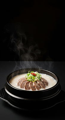 JPG 편집이미지 한식 채소 육류 요리 식사 전통음식 맛 김 국물 한우 갈비탕 육수 편집실사 AI컴퓨터그래픽 AI콘텐츠 전통 음식 컨셉 식재료 소고기 해조류 CG 탕 파일형식