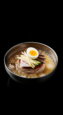 JPG 편집이미지 전통 한식 채소 요리 계란 식사 고명 저녁 시원함 냉면 육수 간편조리식품 편집실사 AI컴퓨터그래픽 AI콘텐츠 음식 여름음식 알 야간 CG 파일형식