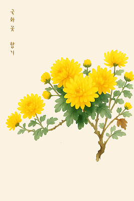 PSD 식물 꽃 예술 잎 일러스트 자연 생명 국화 미술 노란색 정원 감상 그림 원예 향기 화가 조화 만개 뷰티풀 생동감 국내일러스트 직업 컬러 문화예술 취미 생태계 냄새 파일형식