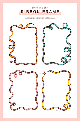 디자인 리본 컬러 백그라운드 패턴 일러스트 프레임 선물 이벤트 장식 세트 빈티지 달콤 공예 오브젝트 그림 수공예 꾸미기 창의성 스타일 국내일러스트 AI파일 컨셉 무늬 취미 맛 파일형식 벡터