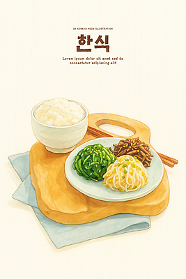 PSD 한국문화 한식 채소 일러스트 재료 식탁 반찬 요리 식사 저녁식사 전통음식 아침식사 나물 레시피 건강식 점심식사 나물무침 흰밥 국내일러스트 동양문화 전통 음식 탁자 밥 한국 무침 파일형식
