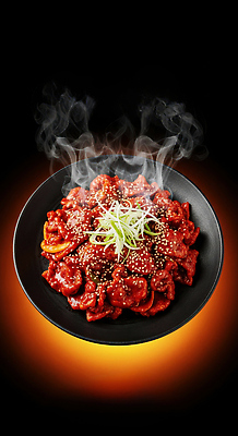 JPG 편집이미지 전통 접시 한식 육류 요리 식사 신선 양념 고추장 맛 저녁 매움 식사준비 제육볶음 편집실사 식기 음식 컨셉 식재료 야간 CG 준비 파일형식