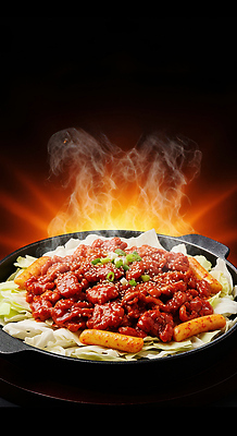 JPG 편집이미지 한식 음식 요리 식사 고추장 안주 향신료 매움 양배추 갈비 불판 레시피 닭갈비 철판요리 편집실사 채소 육류 닭고기 양념 맛 CG 닭고기요리 향미료 파일형식