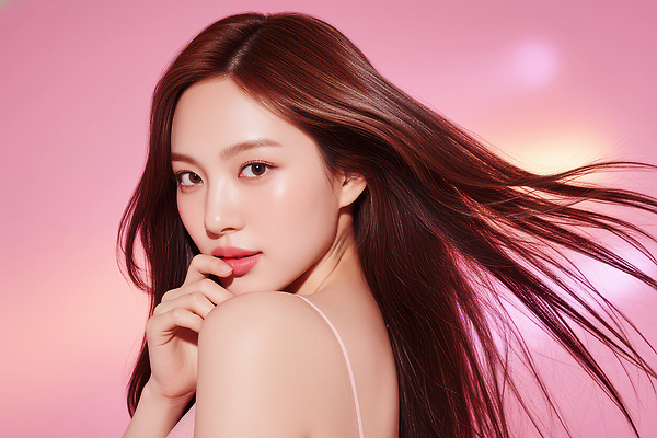 JPG 모델 편집이미지 긴머리 여자 분홍색 포즈 백그라운드 손가락 머리카락 사진촬영 피부 뷰티풀 의료성형뷰티 스타일 편집실사 헤어스타일 손 컬러 사람 신체부위 머리 촬영 CG 파일형식