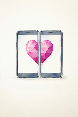 JPG 모양 기호 디자인 감정 예술 상징 컬러 일러스트 사랑 그래픽 스마트폰 디지털 하트 표현 연결 심볼 연애 대칭 창의력 국내일러스트 문자 핸드폰 스마트기기 파일형식