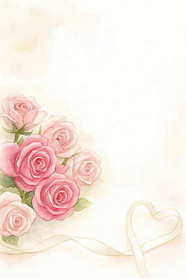 JPG 식물 기념일 꽃 행복 감정 리본 문화 예술 분홍색 백그라운드 일러스트 선물 사랑 장식 장미 우정 로맨틱 하트 표현 부드러움 뷰티풀 국내일러스트 모양 컬러 컨셉 이벤트 친구 감각 파일형식