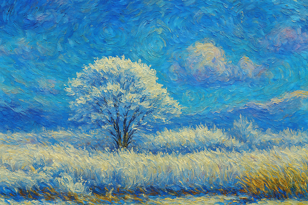 JPG 나무 겨울 일러스트 자연 하늘 산 풍경 잔디 파란색 평화 고요 흰색 숲 뷰티풀 겨울풍경 국내일러스트 식물 계절 컬러 컨셉 생태계 파일형식