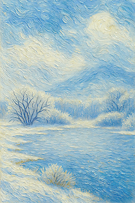 JPG 나무 호수 물결 겨울 일러스트 자연 하늘 산 풍경 일상 파란색 고요 산책 신선 차가움 뷰티풀 국내일러스트 식물 계절 컬러 휴식 라이프 생태계 파일형식