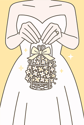 손 드레스 여자 꽃 행복 신부 결혼 일러스트 결혼식 선물 사랑 장식 기쁨 금색 축하 꽃바구니 향기 순간 스타일 국내일러스트 AI파일 식물 옷 감정 컬러 컨셉 사람 이벤트 신체부위 바구니 냄새 파일형식 벡터