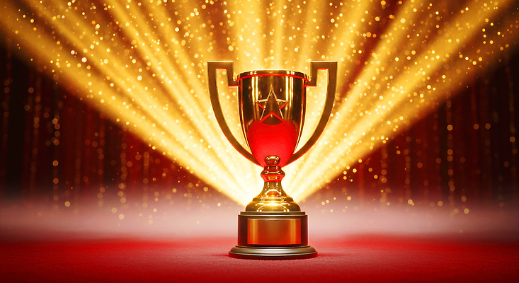 JPG 편집이미지 상징 성공 조명 기념 이벤트 경쟁 축하 우승 분위기 트로피 순간 시상식 이미지편집 컨셉 최고 상_우승 파일형식