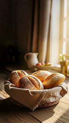 JPG 편집이미지 음식 빵 아침 따뜻함 생활 햇빛 바구니 주방 아침식사 창가 오브젝트 제빵 편집실사 AI포토 AI콘텐츠 주간 창문 태양 제과제빵 식사 CG 파일형식