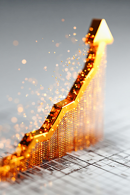 JPG 편집이미지 비즈니스 통계 성공 그래프 기술 유행 자료 정보 성장 표현 황금 분석 상승 서류판 재정 이미지편집 AI컴퓨터그래픽 AI콘텐츠 컨셉 사무용품 파일형식