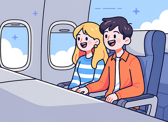 JPG 커플 여유 여행 의자 일러스트 창문 모션 하늘 비행기 미소 풍경 공중 희망 공항 승차 즐거움 조화 항공사 국내일러스트 감정 산업 가구 관계 항공교통 교통시설 대중교통 표정 파일형식