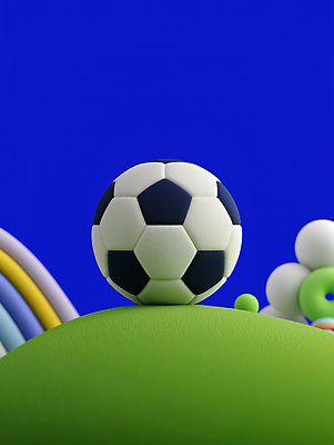 JPG 편집이미지 어린이 스포츠 컬러 백그라운드 축구공 공 놀이 하늘 장식 초록색 환경 축구 언덕 즐거움 편집3D 감정 축구용품 사람 3D 구기 파일형식