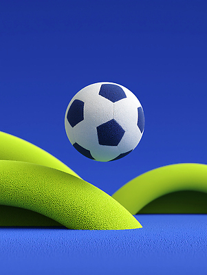 JPG 편집이미지 디자인 스포츠 백그라운드 곡선 축구공 공 그래픽 초록색 파란색 운동 3D 축구 창의성 편집3D 선 컬러 축구용품 건강 구기 디지털합성 파일형식