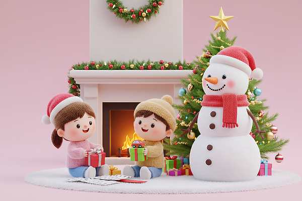 JPG 편집이미지 행복 크리스마스 겨울 가족 눈사람 따뜻함 선물 웃음 장식 빛 크리스마스트리 축제 화목 기쁨 편집3D 계절 기념일 감정 컨셉 관계 표정 3D 파일형식