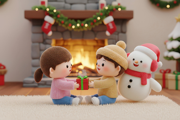 JPG 편집이미지 캐릭터 행복 크리스마스 겨울 가족 눈사람 따뜻함 선물 장식 축제 거래 오브젝트 Fireplace 편집3D 계절 기념일 감정 관계 3D 파일형식
