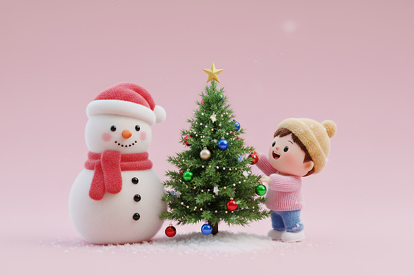 JPG 편집이미지 사계절 행복 어린이 크리스마스 겨울 가족 눈사람 장식 친구 크리스마스트리 축제 즐거움 편집3D 계절 기념일 감정 관계 사람 3D 파일형식