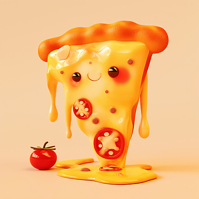 JPG 편집이미지 캐릭터 음식 컬러 조각 토마토 디저트 치즈 피자 요리 웃음 귀여움 장면 편집3D 컨셉 채소 유제품 패스트푸드 서양음식 표정 3D 파일형식