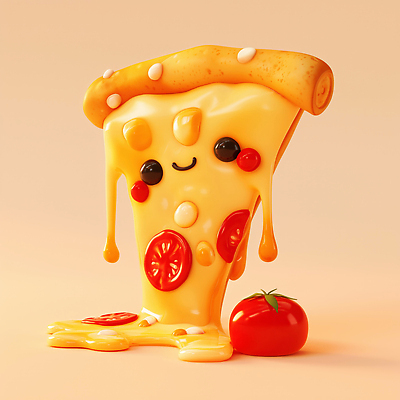 JPG 편집이미지 캐릭터 음식 컬러 조각 백그라운드 토마토 채소 디저트 치즈 피자 웃음 귀여움 맛 그림 편집3D 컨셉 유제품 패스트푸드 서양음식 표정 3D 파일형식