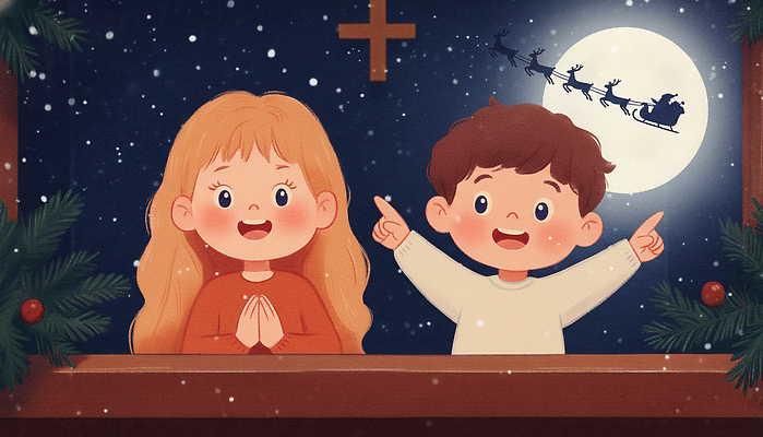 JPG 응시 여자 남자 행복 어린이 크리스마스 겨울 일러스트 창문 가족 놀이 웃음 산타클로스 축제 기쁨 축하 분위기 썰매 소원 이브 국내일러스트 시선 계절 기념일 감정 컨셉 관계 표정 사람 파일형식