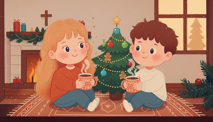 JPG 여자 남자 행복 어린이 크리스마스장식 크리스마스 겨울 일러스트 가족 디저트 웃음 초록색 친구 크리스마스트리 기쁨 방 분위기 편안함 즐거움 벽난로 소원 따뜻한음료 국내일러스트 계절 기념일 감정 음료 음식 컬러 컨셉 관계 표정 사람 감각 파일형식