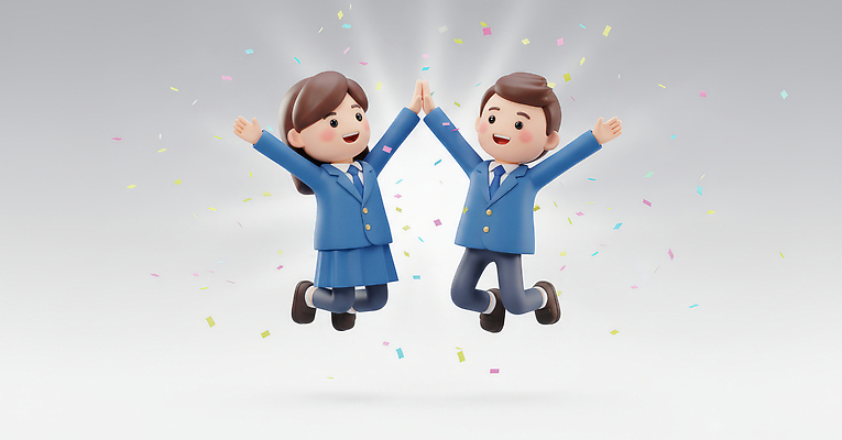 JPG 편집이미지 학생 기념일 교복 포즈 청소년 미소 사람 정장 이벤트 파티 기쁨 비행 축하 분위기 강의 즐거움 편집3D AI컴퓨터그래픽 AI콘텐츠 옷 감정 컨셉 표정 3D 파일형식