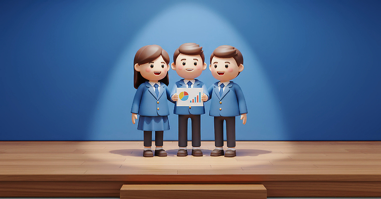 JPG 편집이미지 캐릭터 학생 디자인 옷 교복 청소년 그래프 협력 무대 체험 발표 군중 프레젠테이션 소통 편집3D AI컴퓨터그래픽 AI콘텐츠 컨셉 사람 3D 파일형식