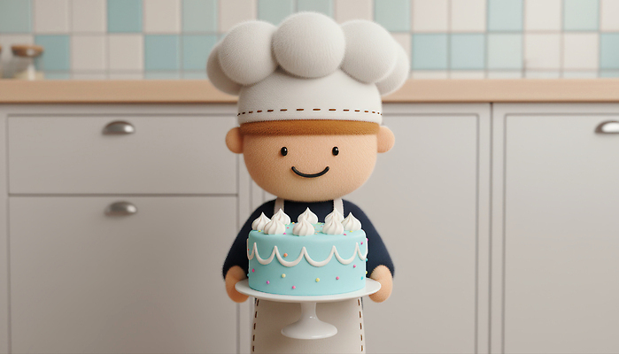 직업 기념일 감정 음식 컬러 컨셉 디저트 표정 3D 제과제빵 감각 맛 파일형식 요리사 케이크 주방 요리 귀여움 파란색 미소 편안함 아이디어 즐거움 생일 달콤 재료 JPG 편집3D 편집이미지 제빵사 제빵