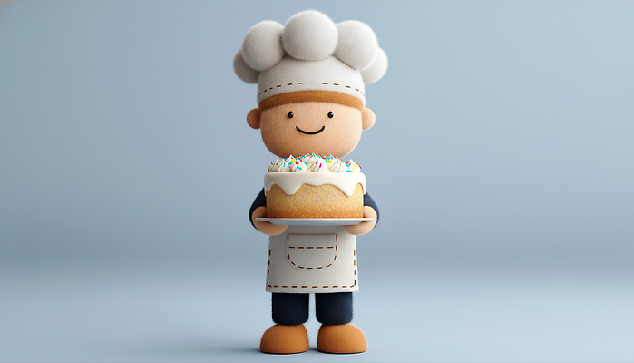 직업 기념일 감정 음식 컨셉 디저트 표정 장식 3D 제과제빵 파일형식 제빵사 케이크 생일 스프링클 행복 미소 귀여움 요리 주방 축하 제과 제빵 JPG 편집3D 편집이미지