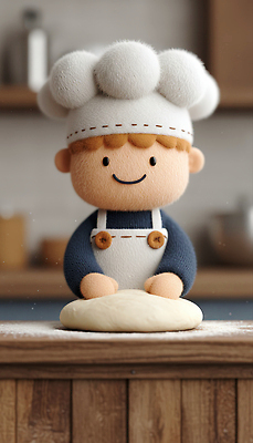 직업 컨셉 모션 사람 3D 제과제빵 파일형식 요리사 반죽 주방 요리 제과 아기 귀여움 재료 식사 제빵 만들기 JPG 편집3D 편집이미지 제빵사