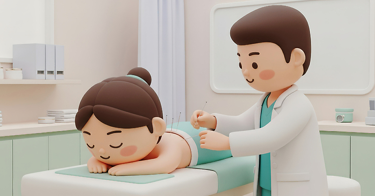 JPG 편집이미지 의학 건강 병원 치료 고통 환자 질병 편안함 예방 침 침술 치료사 회복 편집3D AI컴퓨터그래픽 AI콘텐츠 직업 감정 컨셉 3D 한의학 감각 파일형식