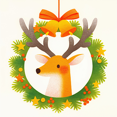 JPG 기념일 크리스마스 겨울 일러스트 자연 장식 초록색 크리스마스트리 축제 화환 기쁨 루돌프 종 화려 화합 추수감사절 순록 크리스마스리스 아기자기 국내일러스트 계절 꽃 감정 기독교 컬러 컨셉 사슴 이벤트 생태계 파일형식