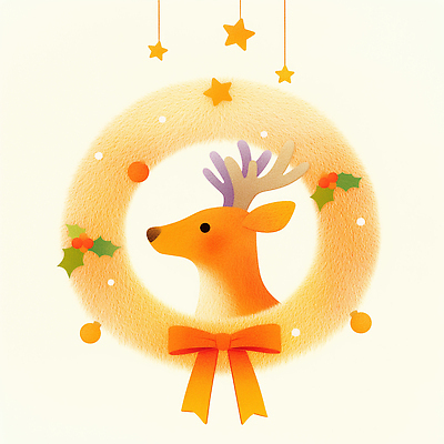 JPG 동물 디자인 별 컬러 백그라운드 크리스마스장식 크리스마스 겨울 일러스트 사슴 장식 귀여움 축제 주황색 화환 루돌프 금색 절기 크리스마스리스 국내일러스트 자연요소 계절 기념일 꽃 컨셉 포유류 파일형식