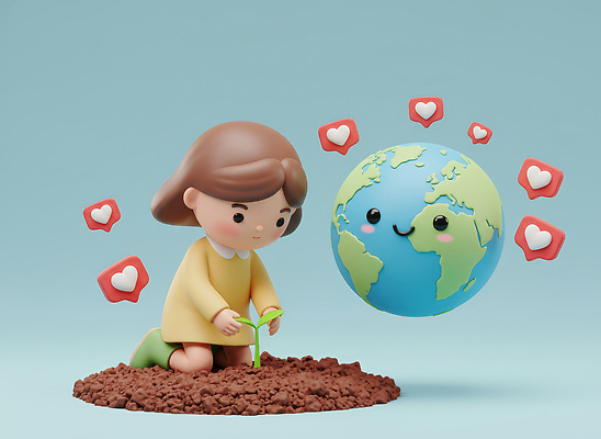 JPG 식물 편집이미지 지구 자연 생명 사랑 소녀 친구 환경 희망 흙 성장 하트 작음 편집3D 모양 여자 감정 어린이 관계 3D 크기 생태계 파일형식
