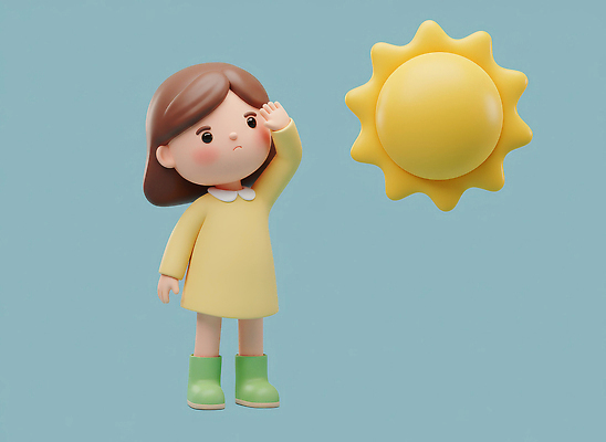 JPG 편집이미지 캐릭터 손 드레스 백그라운드 날씨 부츠 소녀 여름 파란색 햇빛 태양 노란색 가림 호기심 편집3D 자연요소 옷 계절 여자 감정 어린이 컬러 신발 컨셉 모션 신체부위 3D 파일형식