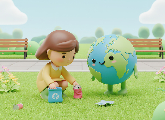 JPG 편집이미지 캐릭터 공원 지구 어린이 모션 자연 소녀 여름 환경 재활용 보호 쓰레기 줍기 편집3D 계절 공공시설 여자 컨셉 사람 3D 친환경 생태계 파일형식