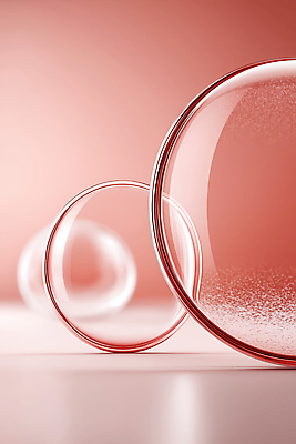 JPG 모양 편집이미지 디자인 예술 분홍색 백그라운드 장식 빛 반사 투명 배열 구슬 오브젝트 부드러움 이미지편집 AI컴퓨터그래픽 AI콘텐츠 컬러 감각 파일형식